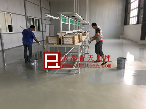 新都区厂房环氧平涂地坪1