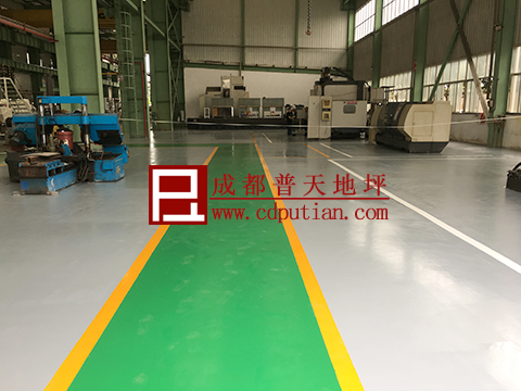机加工车间环氧磨砂地坪1