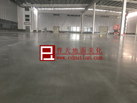 沃尔沃车间耐磨地坪固化处理1