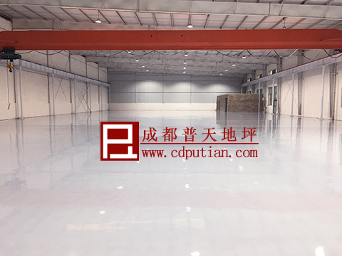温江华银工业港环氧平涂地坪2
