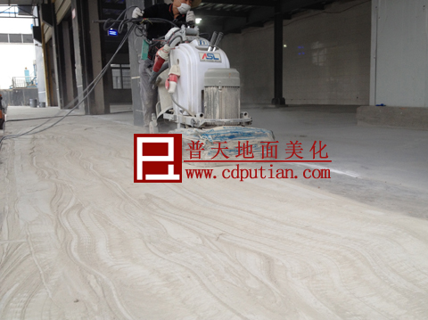 物流中心地坪翻新改造施工中
